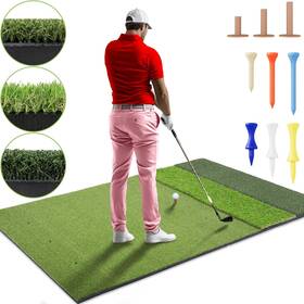 Squalline 200144219194 Large Premium 6x4ft Golf Mat Thick 15mm Eva Base Tri Turf Design For Hitt