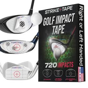 Strikepro Ptsngl1 Striketape Golf Impact Tape. Right Or Left Handed Clubs Stickers