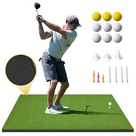 Sturdum Beyshk7lxb Golf Mat 5 4ft Thick 21 Indoor/outdoor Practice Turf With 9 Balls 10 Tees