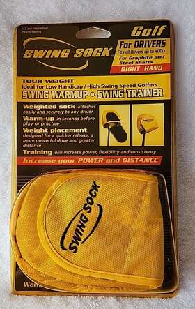Swing Sock Inc 723777420610 New Golf Warmup Trainer For Drivers Up To 400cc Right Hand Yellow