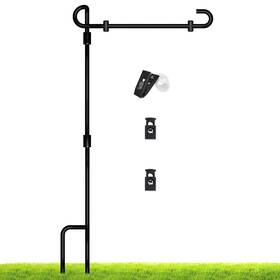 Szhlux 762983162907 Garden Flag Stand Premium Yard Pole Holder 35.4ftft 16.4ftft Met