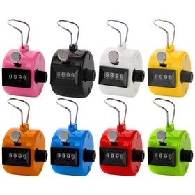 Tebery 680147285593 8 Pack Handheld Tally Counter 4 Digit Mechanical Palm Clicker Assort