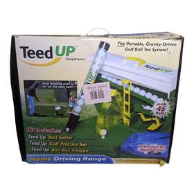 Teed Up 650604400005 Golf Home Driving Range With Gravity Feed Ball Tee System 9ft Net And Bag