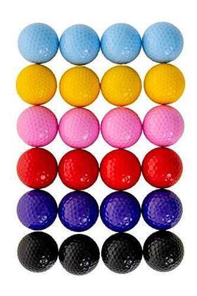 Thorza 860002526102 Colored Golf Balls - Multicolored Set Of 24 For Kids Mini Putting