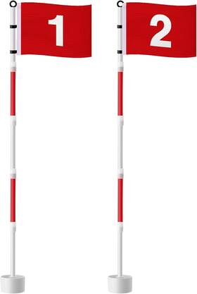 Mii-threehoney-73 Threehoney Golf Flagstick 6ft Pin Flag Hole Cup Set Putting Green Flags And Poles Num