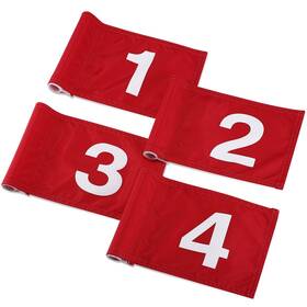 Tobwolf J19653-tw-us 4pcs 15x22cm / 5.9x8.7in Golf Flags With Tube Inserted Portable 420d Nylon P