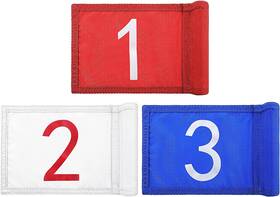 Tomacao-5879 Tomacao 445027876826 3 Pieces Golf Flag With Tube Inserted Putting Green Numbered