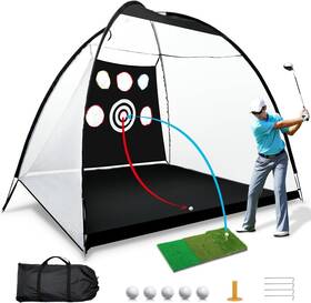 Totosin 692624421844 Golf Net 10x7ft Automatic Ball Return System Nets For Backyard Driving
