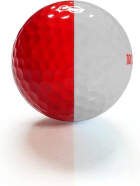 Tourangle 850014050382 360 Golf Ball Putting Aid - Practice Balls Instant Visual Red/white