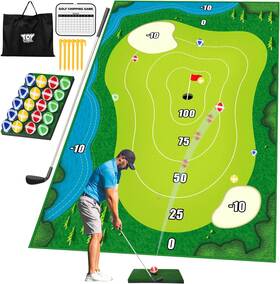 Toy Life 744110943566 Chipping Golf Practice Mats Game Training Mat Indoor Outdoor Games