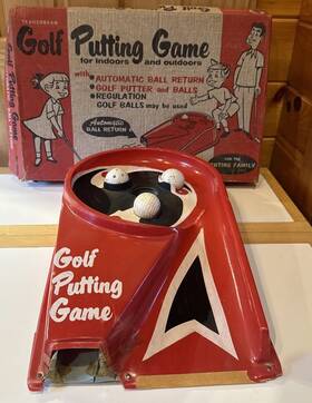3930 Transogram Vtg Golf Vintage Minigolf Putting Game No. With Box L K