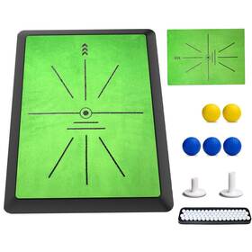 Trendzy 061089599989 Golf Hitting Mat With Dual-turf And Swing Feedback Portable Practice