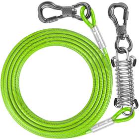 Tresbro B0bpff67sb 30ft Dog Tie-out Cable With Spring Shock Absorbing For Med-lg Dogs