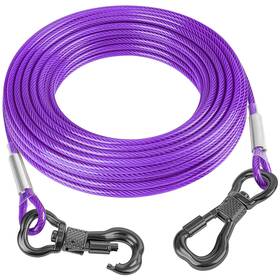 Tresbro B0c8hd5jn6 70ft Reflective Tie Out Cable For Dogs Up To 250 Pounds Steel Wire Lead