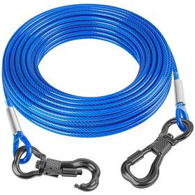 Tresbro B0c8hgc49c 40ft Reflective Tie Out Cable For Dogs Up To 250 Pounds Steel Wire Lead