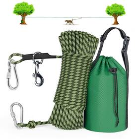 Tresbro B0cnp6y41y Dog Camping Leash 50ft/75ft/100ft Trolley System For Dogs Up To 300lbs