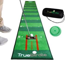 Truebirdie 711599245382 Indoor Putting Mat With Putt Alignment Training Aid Golf Green