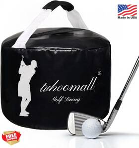Tuhoomall 762949419878 Black Golf Impact Power Smash Bag Swing Training Aid Waterproof
