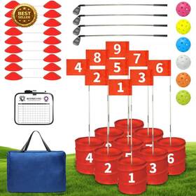 Unbrandded Yn-golf-001 Backyard Golf Bucket Game Set Outdoor Mini Yard Complete Kit 9 Hole
