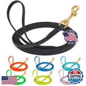 Viper B01a7h5yq0 Biothane Tracking Lead Leash - Durable 1/2 Inch X 15ft For Dogs Black