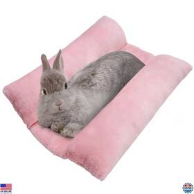 B0chm6r8x3 Visit The Mewtogo Store 15.7 Inch X 14 Cozy Rabbit Bed - Plush Bunny Cushion With Cotton Pillows