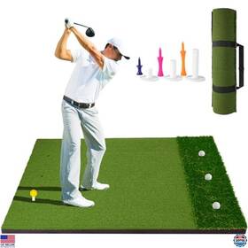 Visit The Monojoy Store B0fjm238zv 5x4ft Golf Hitting Mat - Dual Turf Thickened Practice For Indoor/outdoor Use