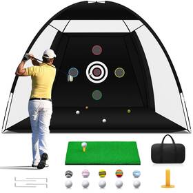 Vixflux 767461667479 Golf Net Practice With Hitting Mat Home Aid Nets