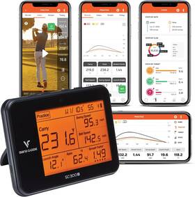 Sc300i Voice Caddie 744760021423 Sc300 Portable Golf Launch Monitor Black Doppler Radar