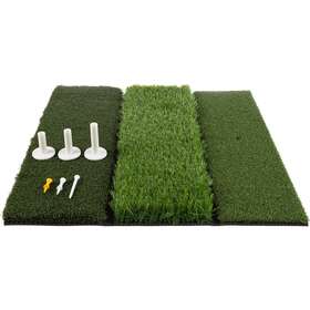 Wakeman 80-fit1005 3-level Turf Golf Mat - 24x24 Training With Fairway Rough Driving