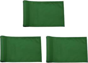 Djf102 Wanijaning 3-piece 9 X 6 Inch Green Golf Flags With Abs Sleeve 420d Nylon