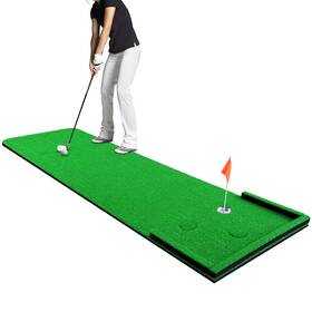 Wekin 742669243854 Golf Putting Green Mat Indoor 3x10ft Thickening Outdoor Portable Pong Ga