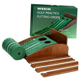Wekin 756588245547 Putting Green Indoor Mini Golf Mat With Auto Ball Golf-green