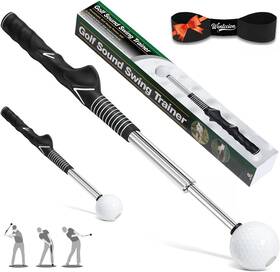 Wentccion B0fzkw31y9 Retractable Golf Swing Training Aid - Portable Grip Trainer With Click