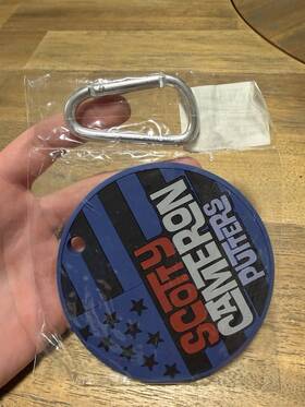 102110 West Coast Usa Rubber Putting Disc Black Blue Grey Golf Practice Carabiner