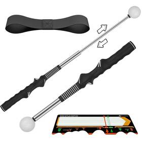 Wonxisen 331813257024 Golf Swing Training Aid Retractable Grip Trainer With Click Feedbac