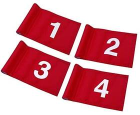 X Cellent 736809691452 Numbered Solid Golf Flag With Tube Inserted 8 Inch L 6 H Mini Putting Green Fla