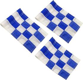 X Cellent 736809691469 Checkered Golf Flags With Tube Inserted 8 Inch L 6 H Mini Blue/white 3pk