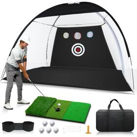 Zbmyusamzlxw00401 Xinpoint Golf Net 10 X 7ft Hitting Practice For 7 6 Ft Black