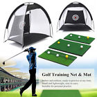 Yai581816 Foldable Golf Hitting Cage Practice Net With Training Aid Driver