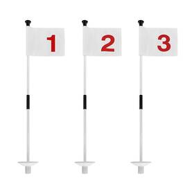 Yoxojv 744784641188 Foldable Portable Golf Flagstick White - Sectional Pin With Putting Flag G
