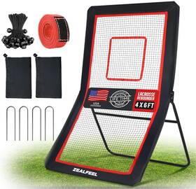 Zealfeel 199284275942 Lacrosse Rebounder 4x7ft/4x6ft Rebound For Backyard 5 Angl