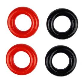Zezz 746198825123 4 Pack Golf Club Warm Up Swing Weight Ring Black And Red