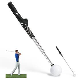 Ab-7pgf-m8ek Zhiyuejing Golf Grip Trainer - Retractable Swing Training Rod With Ergonomic Traini
