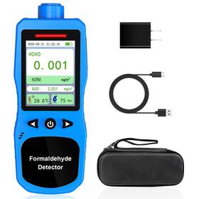 Zy-hc4000-blue Zykycx Formaldehyde Detector Rechargeable Hcho Monitor With Vibration Visual And Sou
