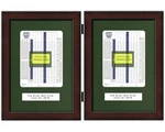 9X13 Hinged Brown Golf Scorecard Frames, BRN-002, Fits Appr 6X8 Vert. Fixed Price $75.00.