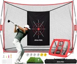 Golf Net, 10X7FT Practice With Chipping Foldable Mat, Silk Target, 8 Te. Fixed Price $145.74.