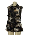 Weekend By Chico Xl Women Full Zip Vest Jacket Golf Animal Print 61-30. Fixed Price $17.84.