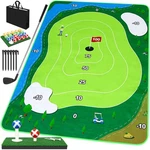 Odgg 6X5FT Chipping Mat, Battle Royale Golf Set With Hitting 6*5FT, Green. Fixed Price $46.99.