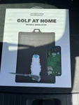 Golf Daddy Home No Ball Simulator Practice Mat Phone Stand Set. Fixed Price $155.00.
