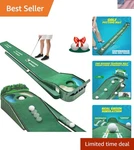 Putting Green Indoor - Golf Mat With Realistic Speed,dual Hazar.... Fixed Price $102.38.